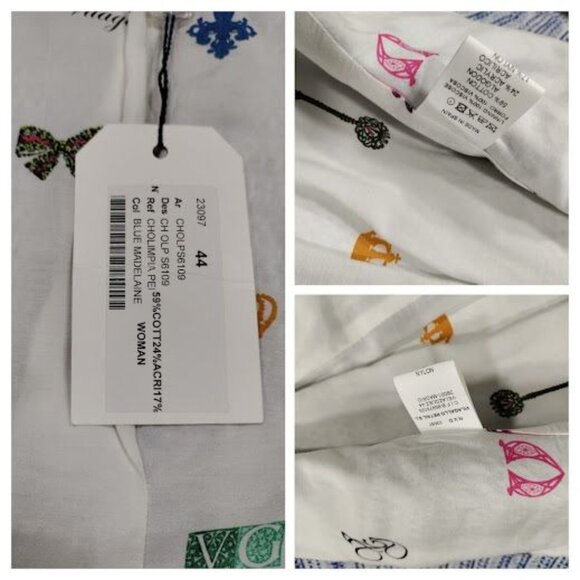 Vilagallo Tweed NWT Crop Embelished Luxury Artsey Preppy Twee Jacket 44/10 - Picture 7 of 16